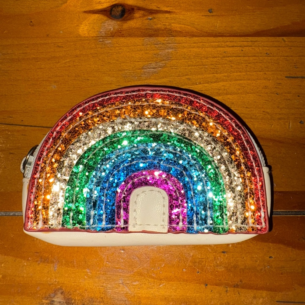 Colorful Rainbow Glitter Kids Coin Purse